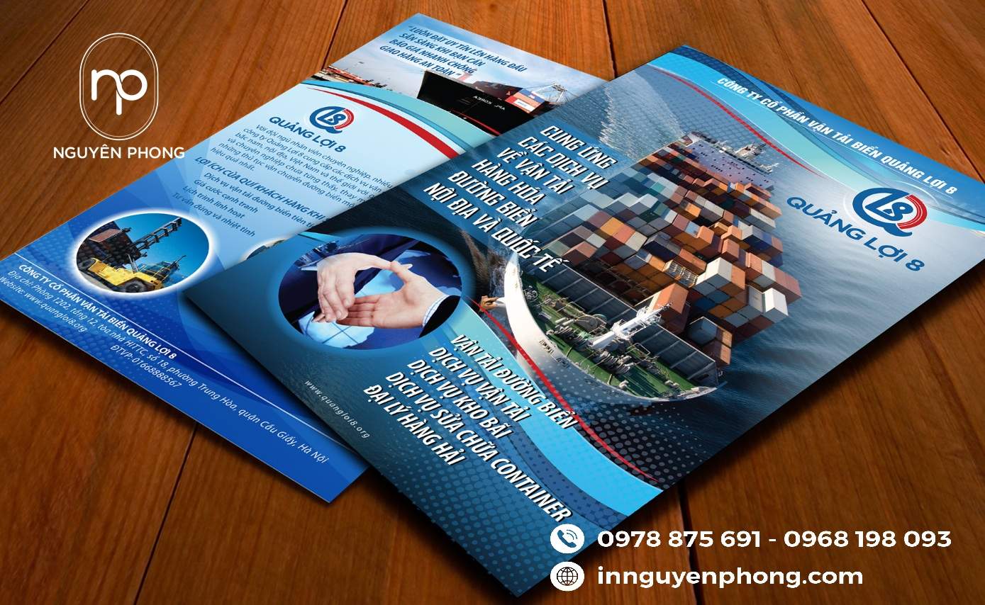 Leaflet quảng cáo dịch vụ vận tải